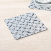 Dessous-de-verre Carré En Papier Plaque diamant en acier (Incliné)