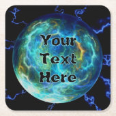 Dessous-de-verre Carré En Papier Plasma électrique (Devant)