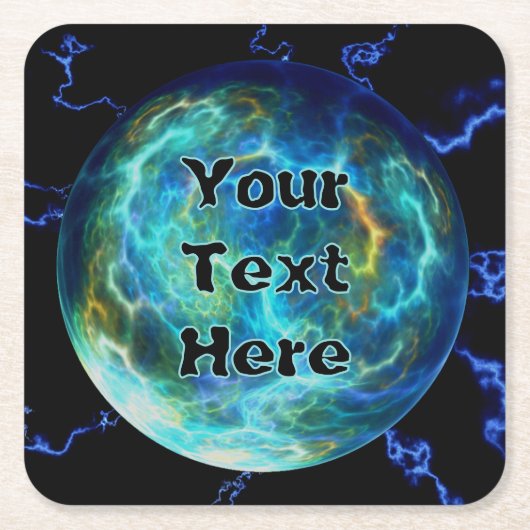 Dessous-de-verre Carré En Papier Plasma électrique (Devant)