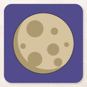 Dessous-de-verre Carré En Papier Pleine lune