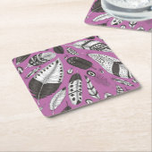 Dessous-de-verre Carré En Papier Plumes motif (Incliné)