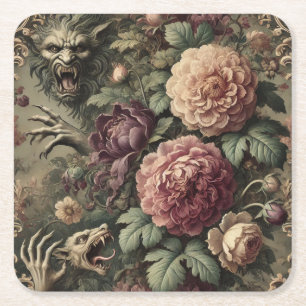 Dessous-de-verre Carré En Papier Plus fort que des fleurs - gothique victorien