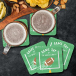 Dessous-de-verre Carré En Papier Point de football après le relèvement<br><div class="desc">Personnalisez ces dessous de verre en papier pour la journée de jeu avec vos amis encombrants. CORRESPONDRE des articles dans notre magasin.</div>