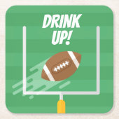 Dessous-de-verre Carré En Papier Point de football après le relèvement (Devant)