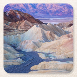 Dessous-de-verre Carré En Papier Point de Zabriskie avant aube