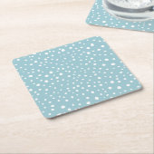 Dessous-de-verre Carré En Papier Points Dalmatiens Bleus, Points Dalmatiens, Impres (Incliné)