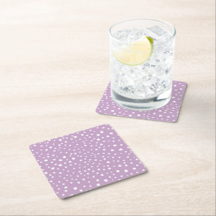 Dessous-de-verre Carré En Papier Points Dalmatiens Lilac, Points Dalmatiens, Pots D