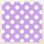 Dessous-de-verre Carré En Papier Pois blancs sur lilas<br><div class="desc">Pois blancs sur lilas</div>