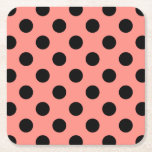 Dessous-de-verre Carré En Papier Pois noirs à la pêche<br><div class="desc">Pois noirs à la pêche</div>