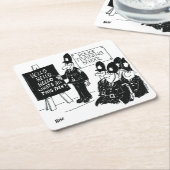 Dessous-de-verre Carré En Papier Poison pour un Policeman (Incliné)