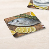 Dessous-de-verre Carré En Papier Poisson Dorado (Incliné)