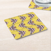Dessous-de-verre Carré En Papier Poisson jaune vif (Incliné)
