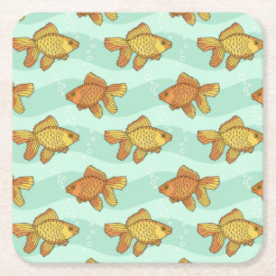 Dessous-de-verre Carré En Papier Poisson-motif