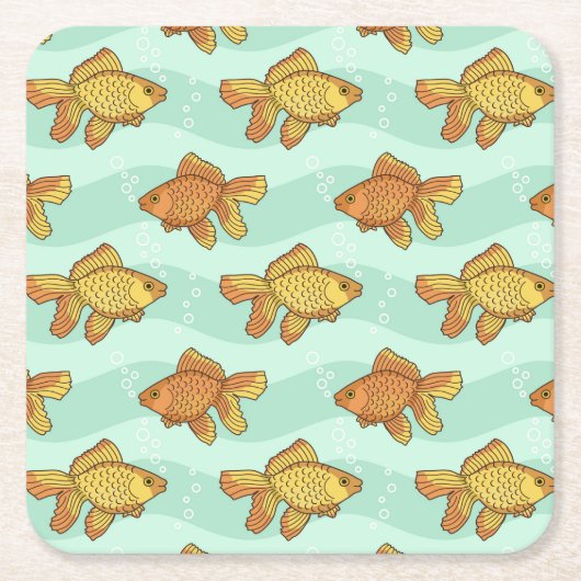 Dessous-de-verre Carré En Papier Poisson-motif (Devant)