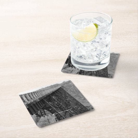 Dessous-de-verre Carré En Papier Pont Skywalk de Kinzua (En situation)