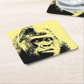 Dessous-de-verre Carré En Papier Pop Art Gorilla (Incliné)