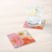 Dessous-de-verre Carré En Papier Poppies (En situation)