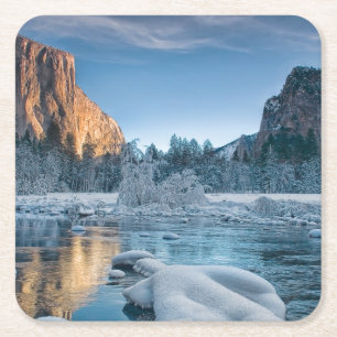 Dessous-de-verre Carré En Papier Portes dans Yosemite