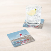 Dessous-de-verre Carré En Papier Portland Bill Lighthouse (En situation)