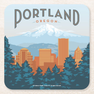 Dessous-de-verre Carré En Papier Portland, OU