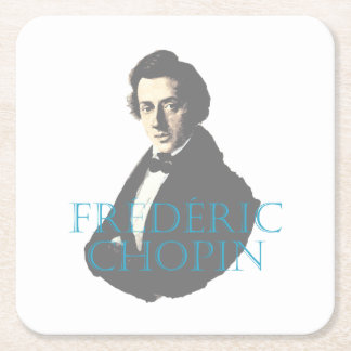 Dessous-de-verre Carré En Papier Portrait de Frédéric Chopin