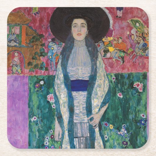 Dessous-de-verre Carré En Papier Portrait of Adele Bloch Bauer, Gustav Klimt (Devant)