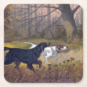 Dessous-de-verre Carré En Papier Poseur de Gordon sur des dessous de verre de point