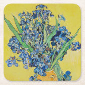 Dessous-de-verre Carré En Papier Poster d'Irises Vincent van Gogh (Devant)