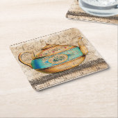 Dessous-de-verre Carré En Papier Pot de thé antique (Incliné)