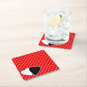 Dessous-de-verre Carré En Papier Pot rouge (En situation)