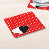 Dessous-de-verre Carré En Papier Pot rouge (Incliné)