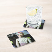 Dessous-de-verre Carré En Papier Poupée Ventriloquiste déplaisante (En situation)