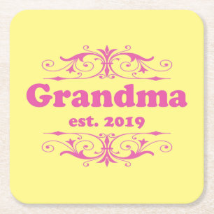 Dessous-de-verre Carré En Papier Pour Cette Spéciale "Grand-mère 2019"