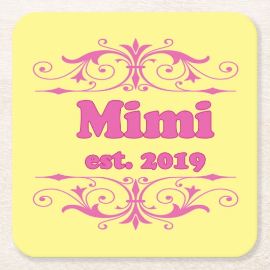 Dessous-de-verre Carré En Papier Pour Cette Spéciale "Mimi 2019" (Devant)