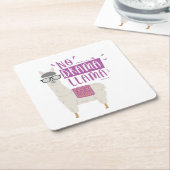 Dessous-de-verre Carré En Papier Pourpre aucun lama de drame (Incliné)