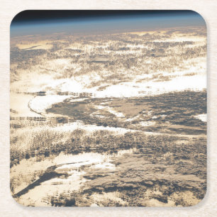 Dessous-de-verre Carré En Papier Poutres De Soleil Au Large De L'Océan Atlantique