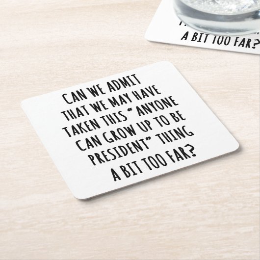 Dessous-de-verre Carré En Papier Pouvons-nous admettre (Incliné)