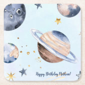 Dessous-de-verre Carré En Papier Premier voyage autour du soleil (Devant)