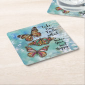 Dessous-de-verre Carré En Papier Prendre du temps (Incliné)