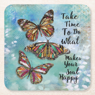 Dessous-de-verre Carré En Papier Prendre du temps