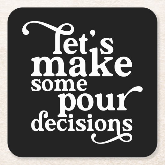 Dessous-de-verre Carré En Papier Prenons des décisions pour (Devant)