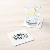 Dessous-de-verre Carré En Papier Preppy Chardonnay Funny (En situation)