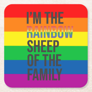 Dessous-de-verre Carré En Papier Pride Rainbow thématique LGBTQ