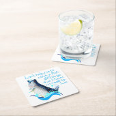 Dessous-de-verre Carré En Papier Prière de pêche (En situation)