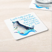 Dessous-de-verre Carré En Papier Prière de pêche (Incliné)