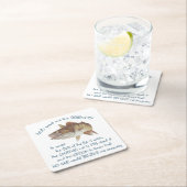 Dessous-de-verre Carré En Papier Prière du pêcheur (En situation)