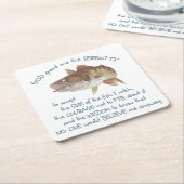 Dessous-de-verre Carré En Papier Prière du pêcheur (Incliné)