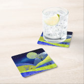 Dessous-de-verre Carré En Papier Printemps (En situation)