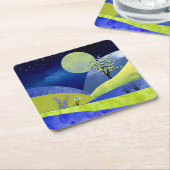 Dessous-de-verre Carré En Papier Printemps (Incliné)