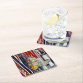 Dessous-de-verre Carré En Papier Probabiliste, Singapour (En situation)